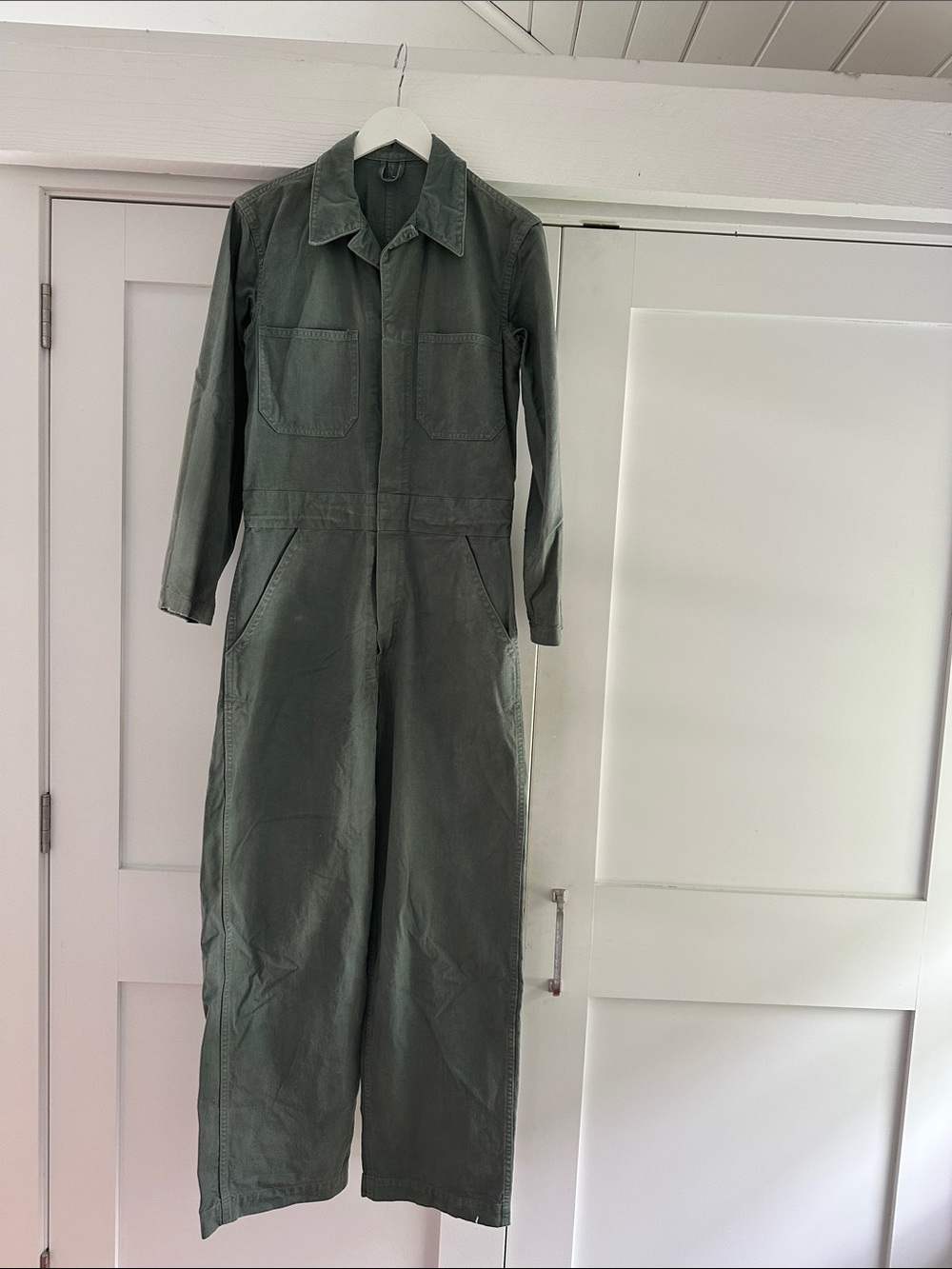 As Ever Women's Sea Green Utility cotton Jumpsuit